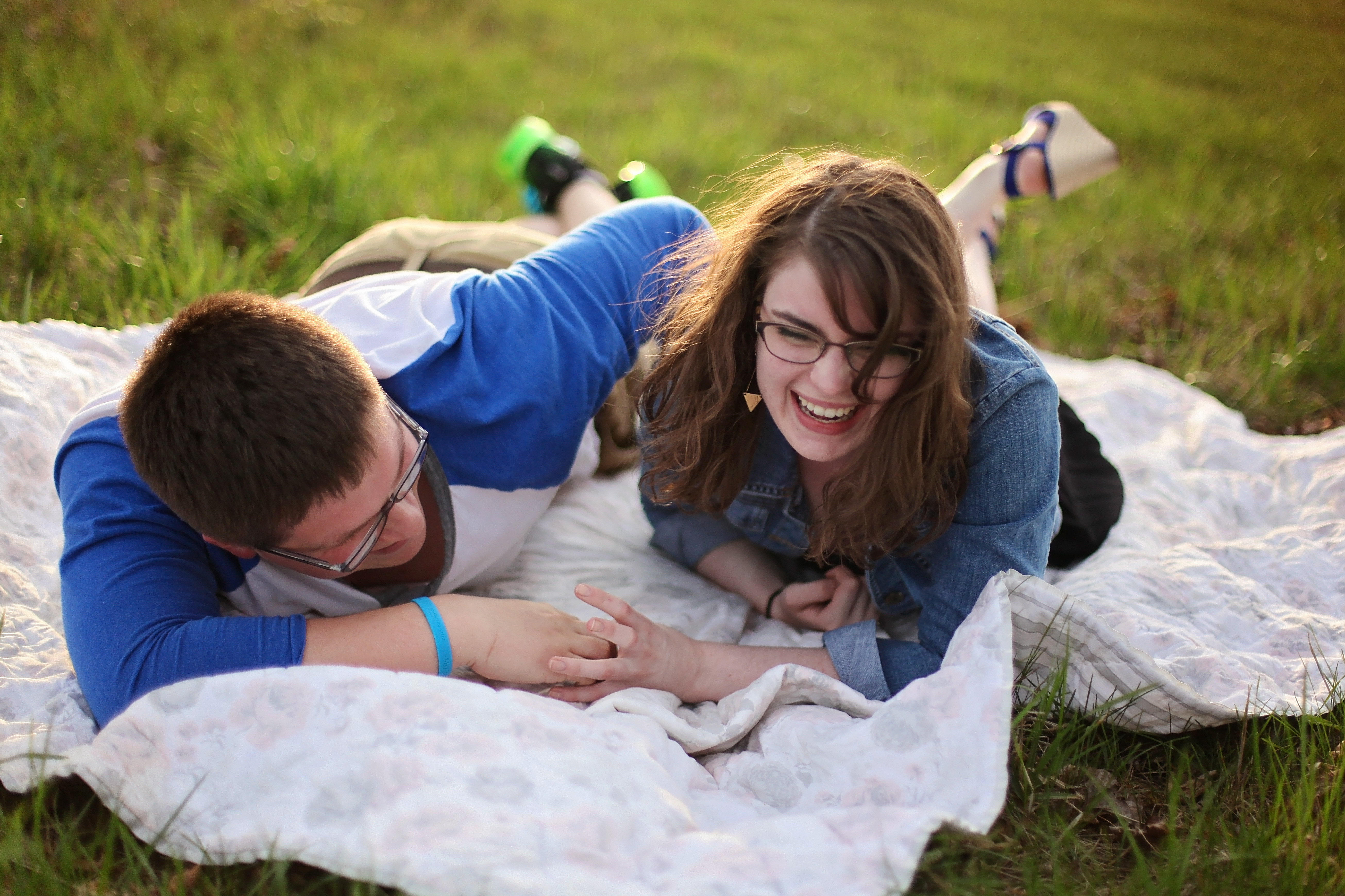 A couple going on a picnic date